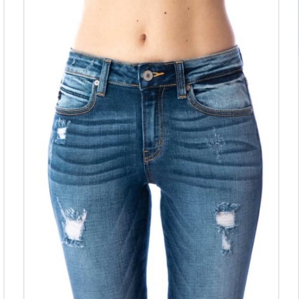 KANCAN MID RISE WAIST SKINNY JEANS